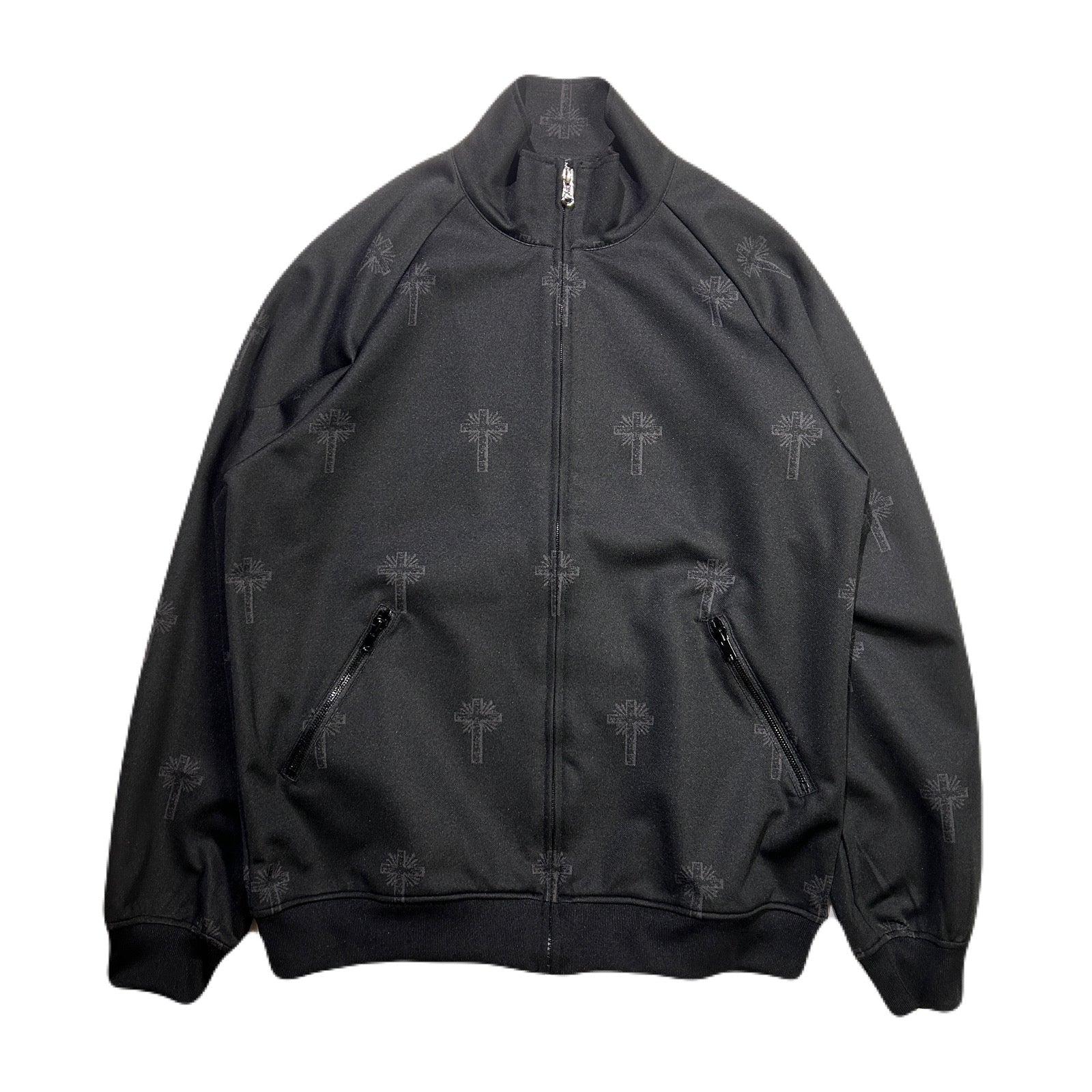 画像をギャラリービューアに読み込む, CROSS JACQUARD JERSEY TRACK JACKET / BLACK