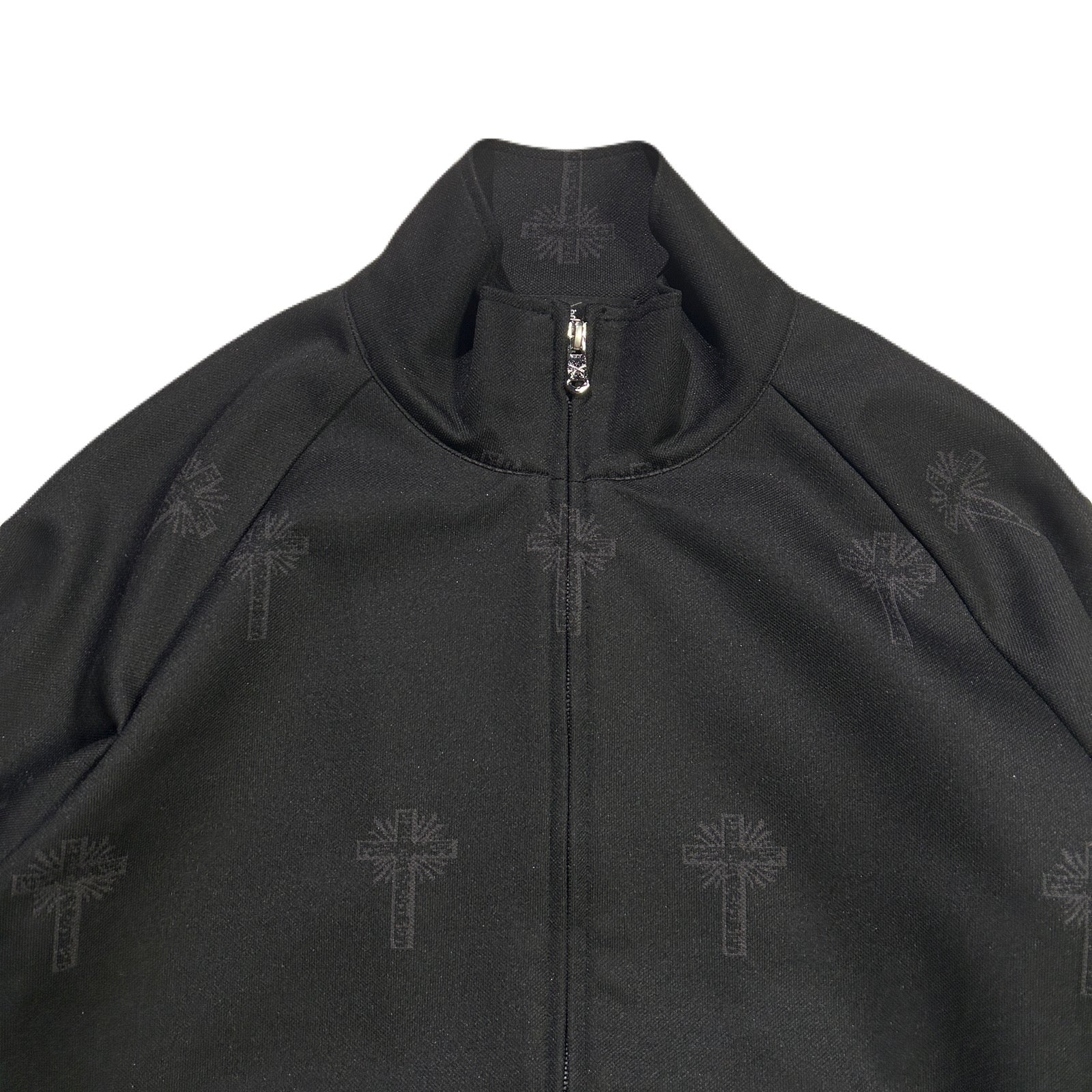 画像をギャラリービューアに読み込む, CROSS JACQUARD JERSEY TRACK JACKET / BLACK