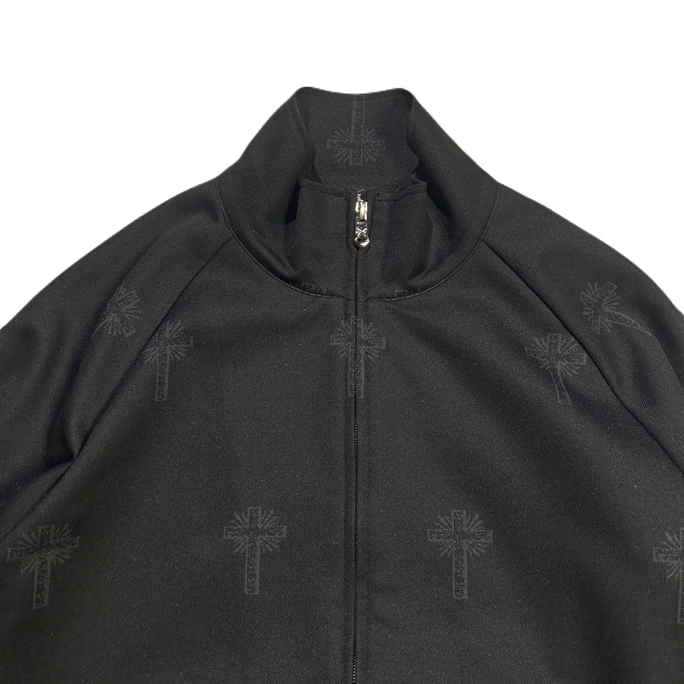 画像をギャラリービューアに読み込む, CROSS JACQUARD JERSEY TRACK JACKET / BLACK