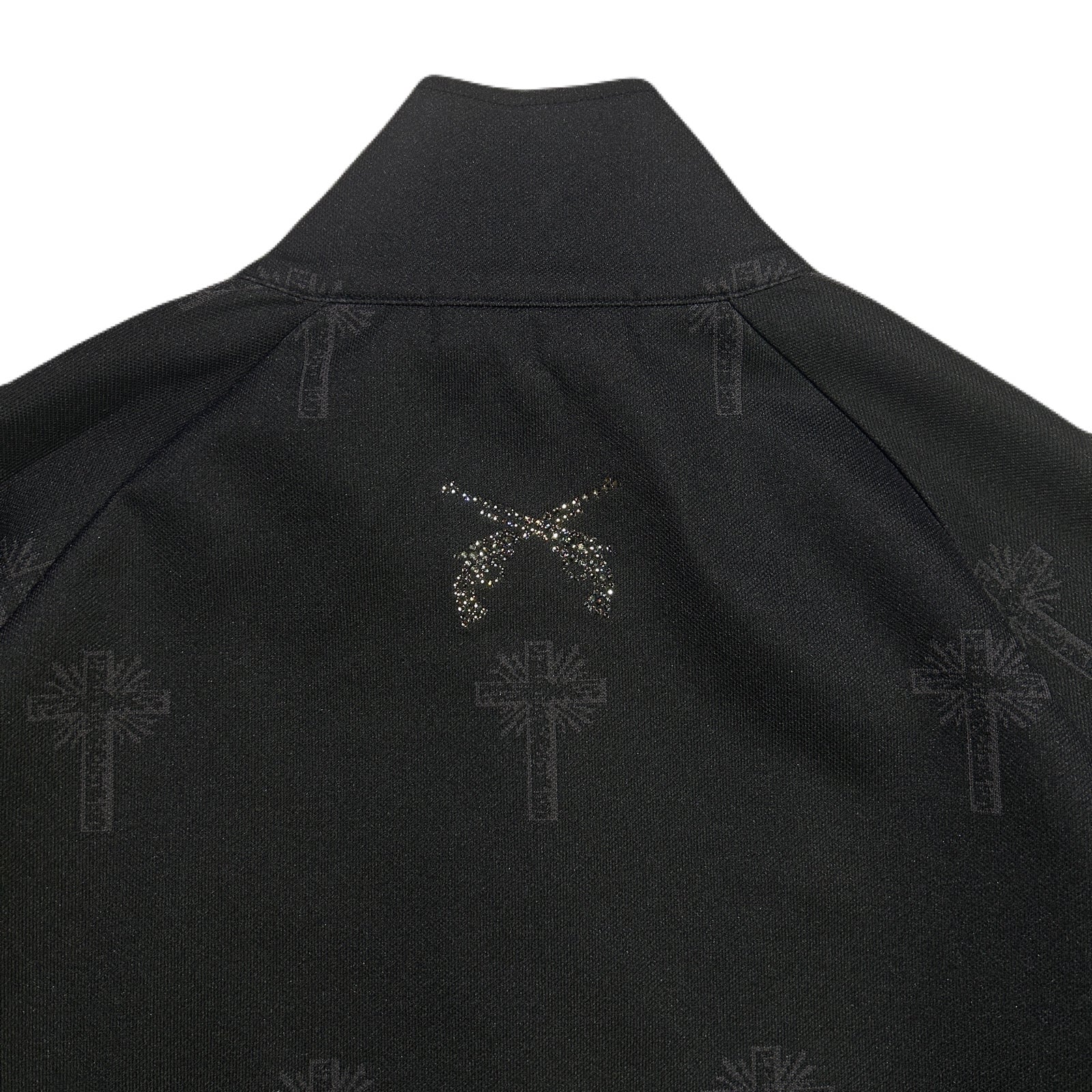 画像をギャラリービューアに読み込む, CROSS JACQUARD JERSEY TRACK JACKET / BLACK