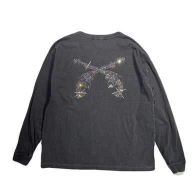 CROSSGUN ALL CRYSTAL L/S T-SHIRT / BLACK