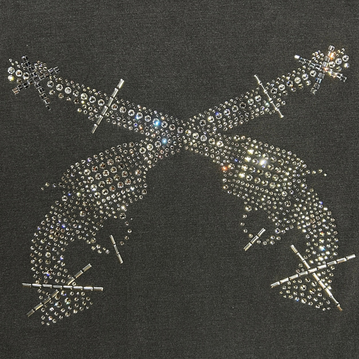 画像をギャラリービューアに読み込む, CROSSGUN ALL CRYSTAL L/S T-SHIRT / BLACK