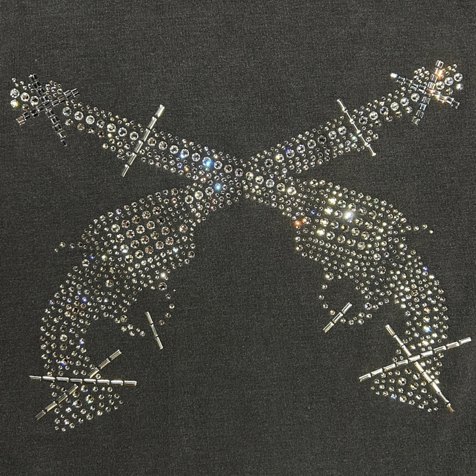 画像をギャラリービューアに読み込む, CROSSGUN ALL CRYSTAL L/S T-SHIRT / BLACK