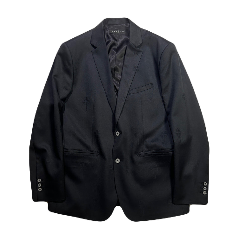 画像をギャラリービューアに読み込む, LIMITED EDITION CROSS JACQUARD CROSS CRYSTAL JACKET / BLACK