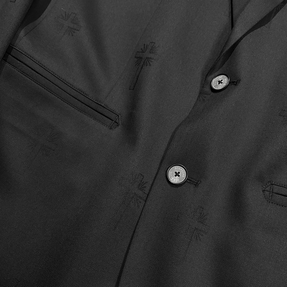 画像をギャラリービューアに読み込む, LIMITED EDITION CROSS JACQUARD CROSS CRYSTAL JACKET / BLACK