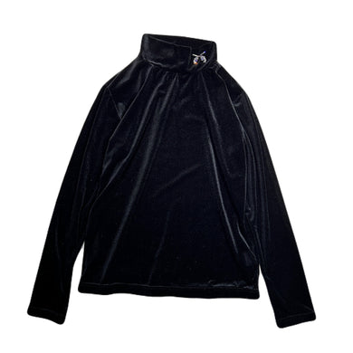 WOMENS VELOUR TRICOT L/S T-SHIRT / BLACK
