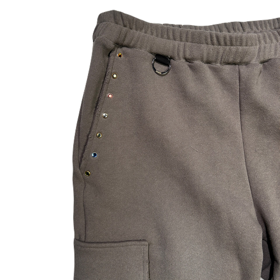 将图片加载到图库查看器，STONE NAIL BOOTS CUT PANTS / GRAY