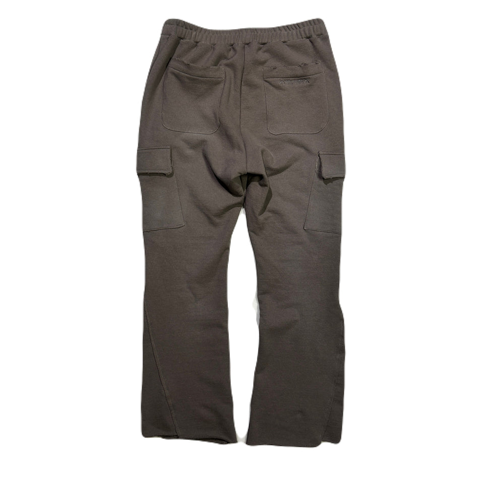 将图片加载到图库查看器，STONE NAIL BOOTS CUT PANTS / GRAY