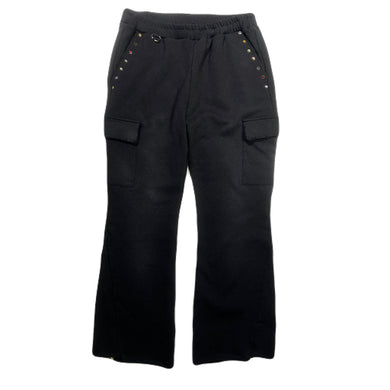 STONE NAIL BOOTS CUT PANTS / BLACK