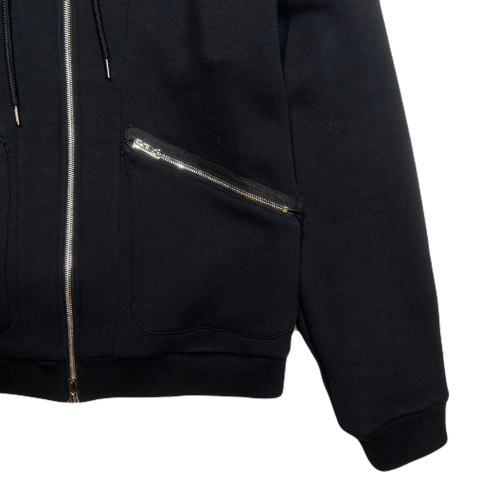将图片加载到图库查看器，FLOCKY PRINT FLUFFY HOODIE / BLACK