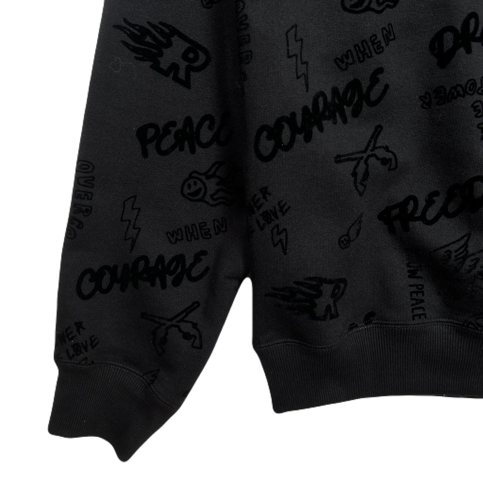 将图片加载到图库查看器，FLOCKY PRINT SWEAT / BLACK