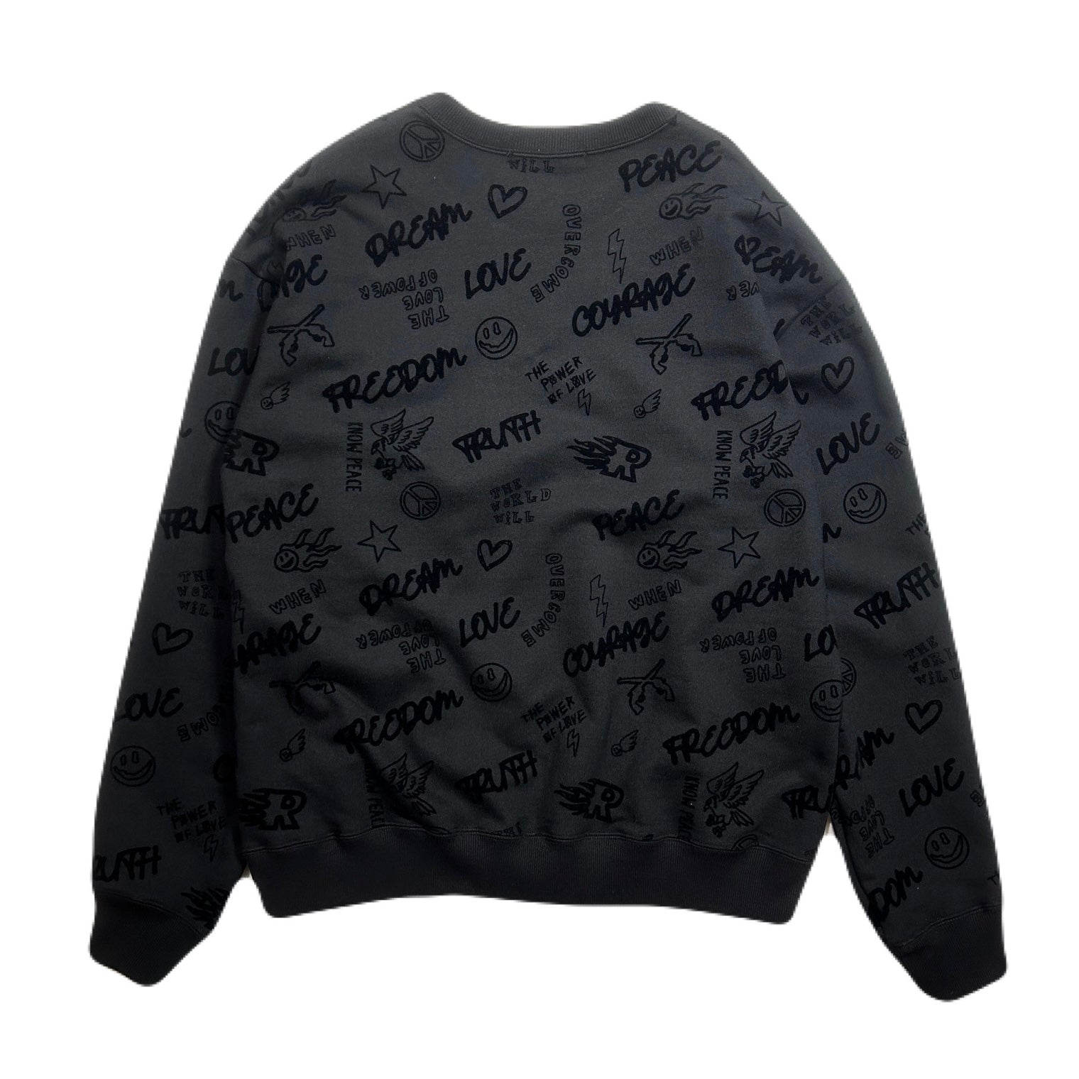 将图片加载到图库查看器，FLOCKY PRINT SWEAT / BLACK