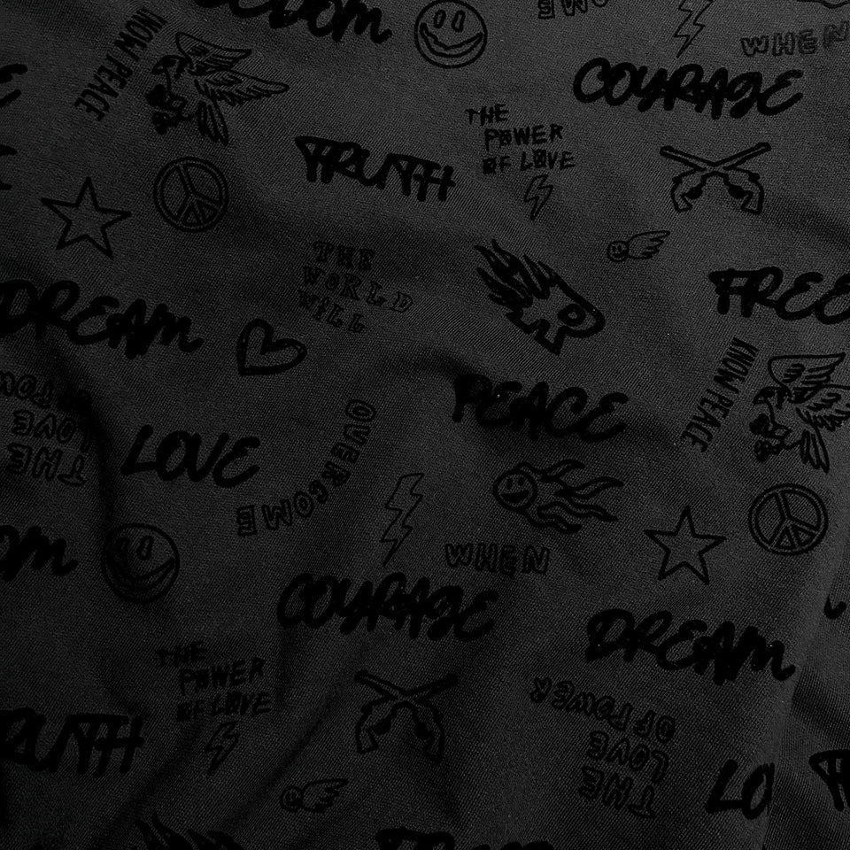 将图片加载到图库查看器，FLOCKY PRINT SWEAT / BLACK