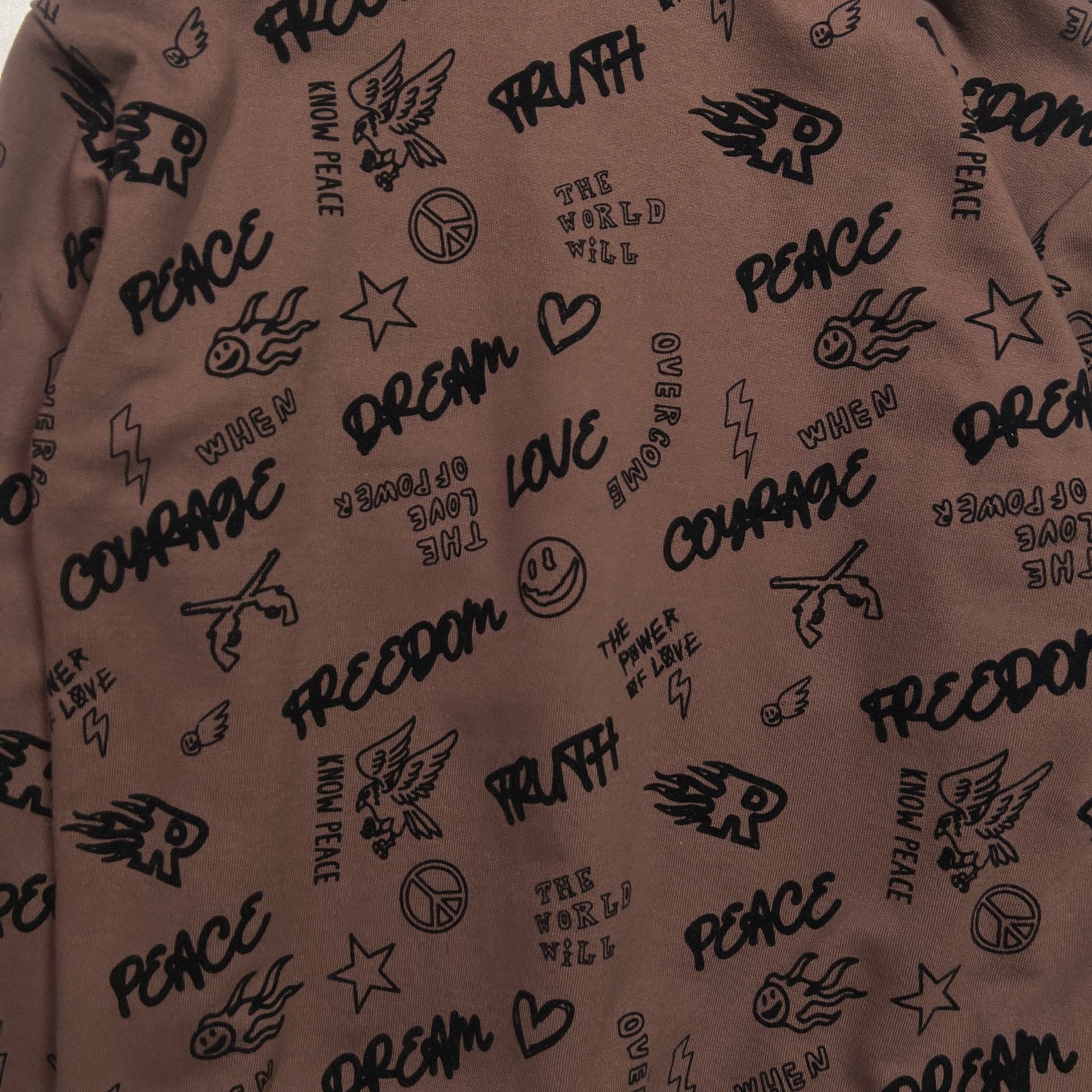 将图片加载到图库查看器，FLOCKY PRINT HOODIE / BROWN