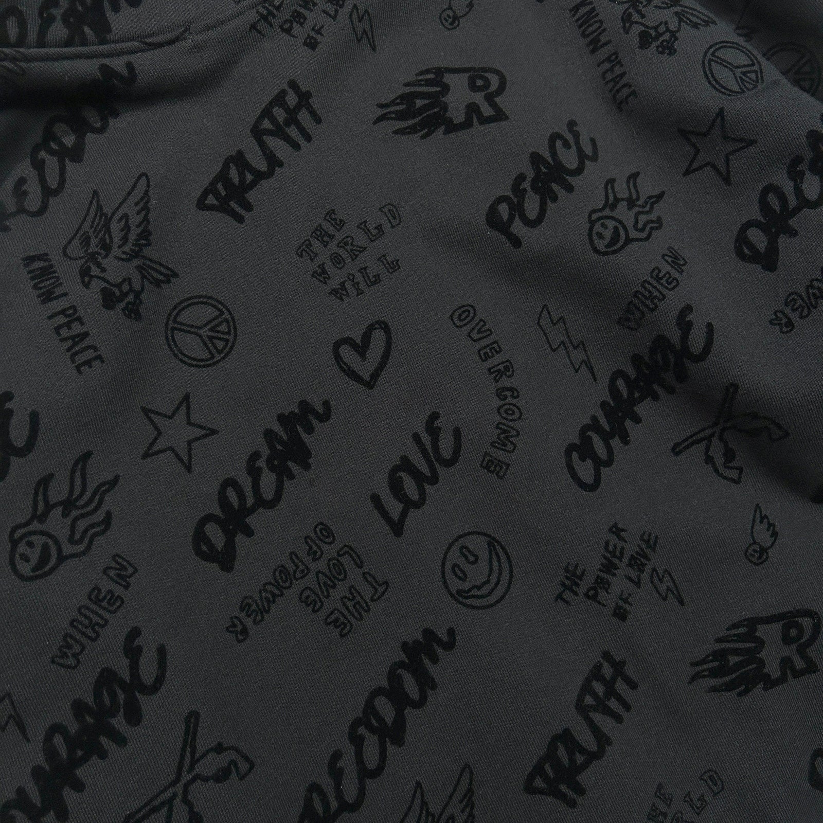 将图片加载到图库查看器，FLOCKY PRINT HOODIE / BLACK