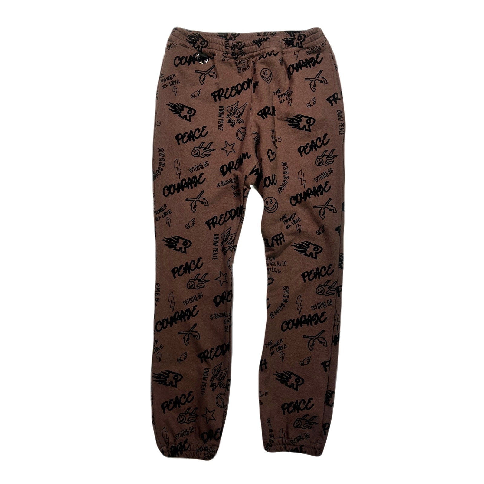 将图片加载到图库查看器，FLOCKY PRINT PANTS / BROWN