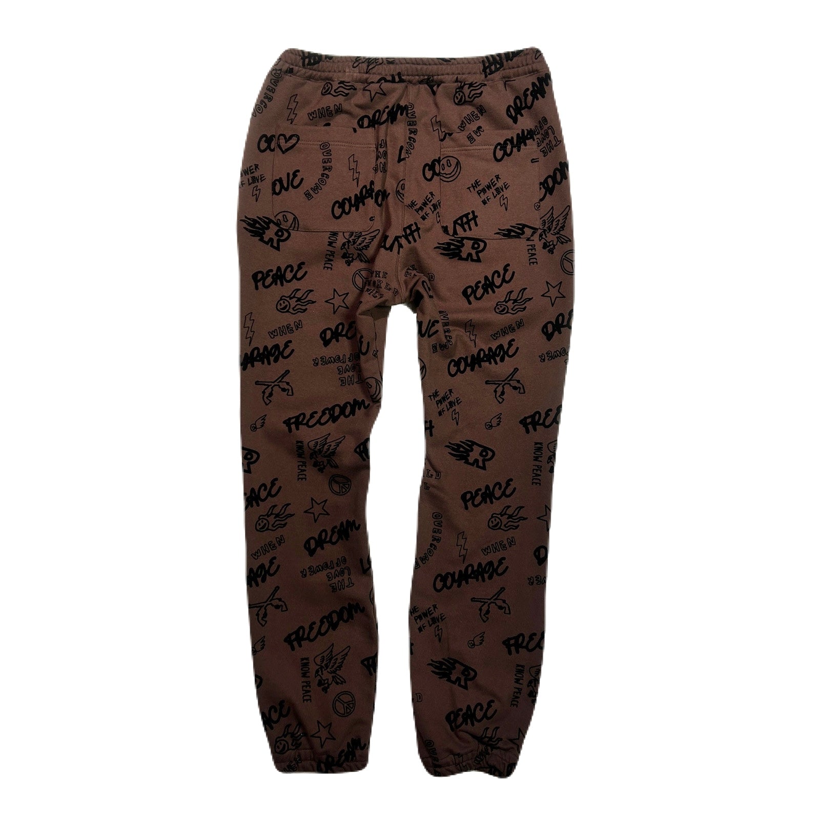 将图片加载到图库查看器，FLOCKY PRINT PANTS / BROWN