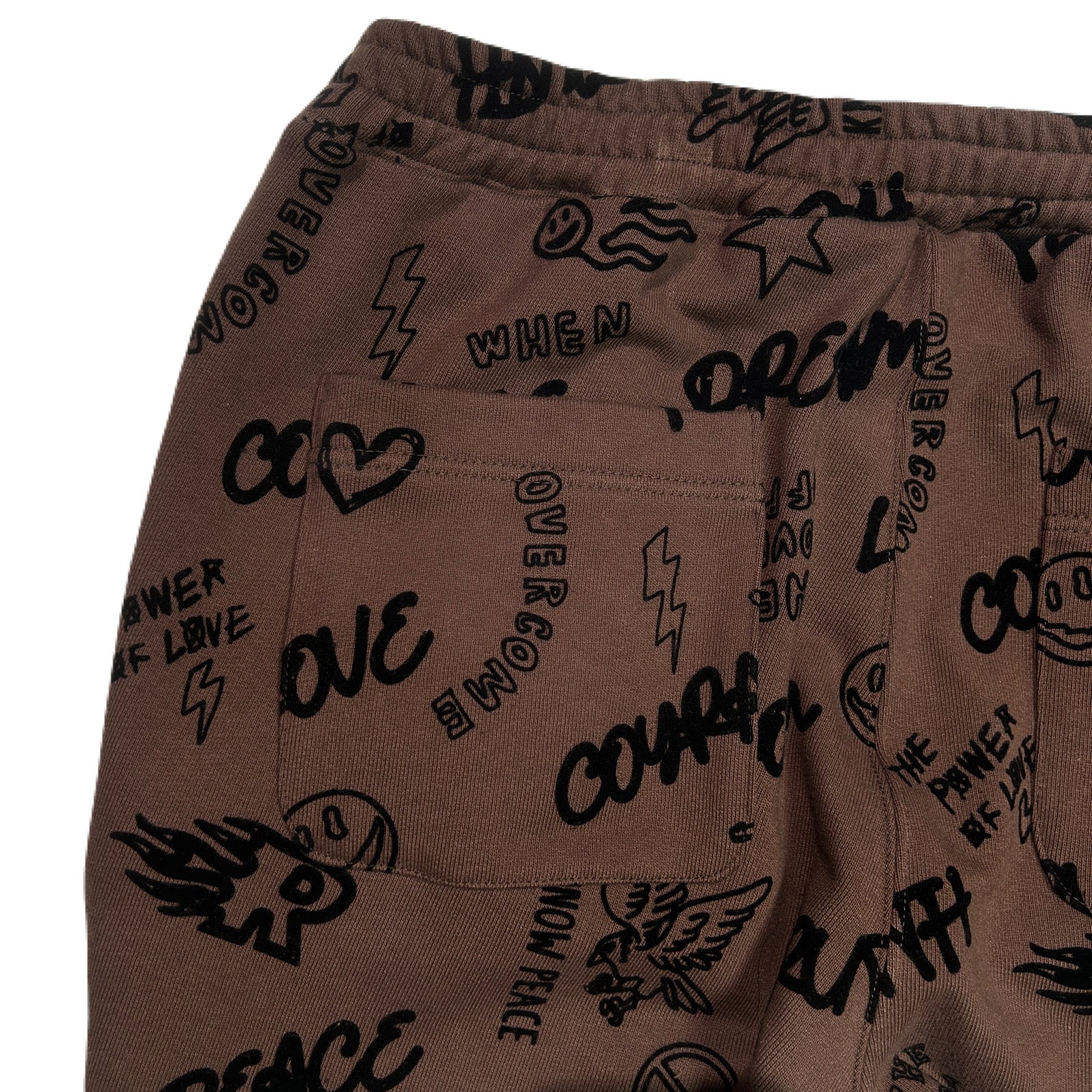 将图片加载到图库查看器，FLOCKY PRINT PANTS / BROWN