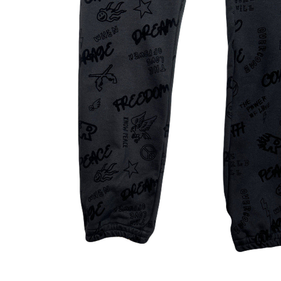 将图片加载到图库查看器，FLOCKY PRINT PANTS / BLACK