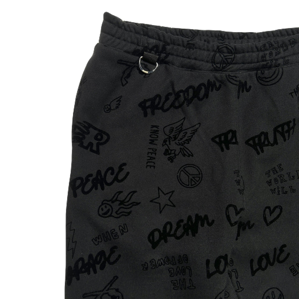 将图片加载到图库查看器，FLOCKY PRINT PANTS / BLACK