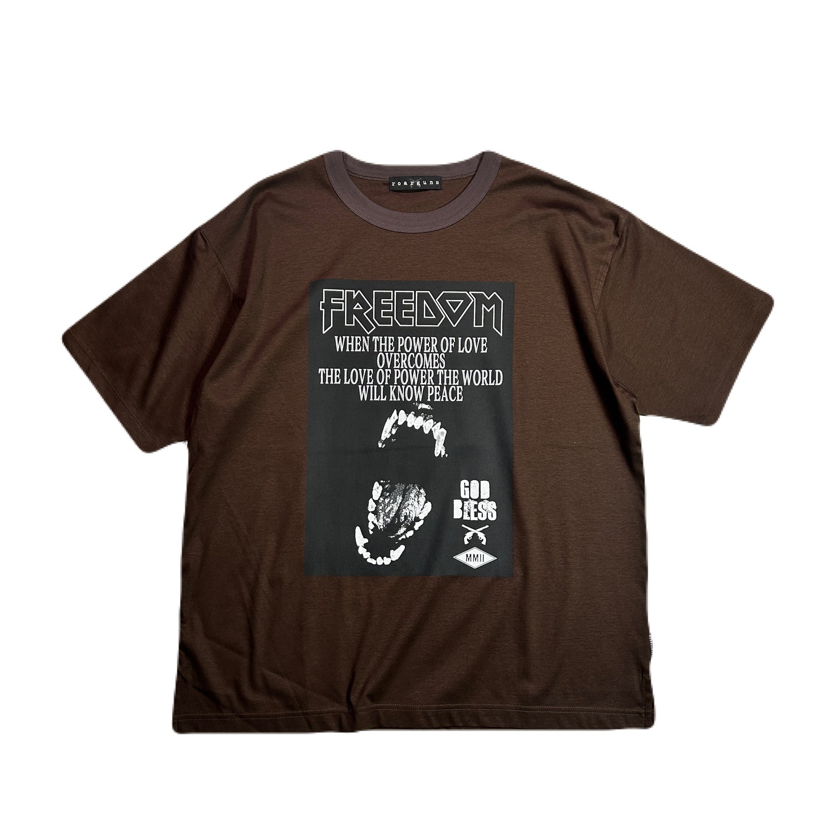 将图片加载到图库查看器，FREEDOM ROAR T-SHIRT / BROWN