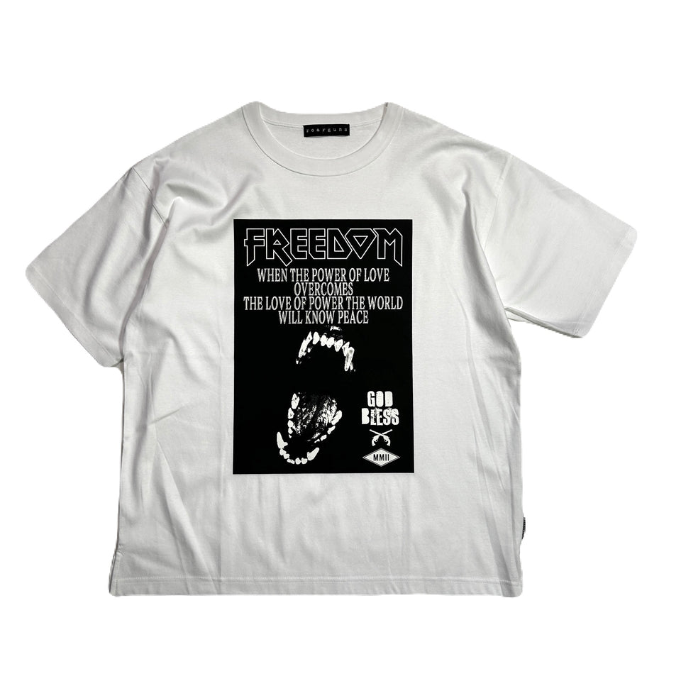 将图片加载到图库查看器，FREEDOM ROAR T-SHIRT / WHITE