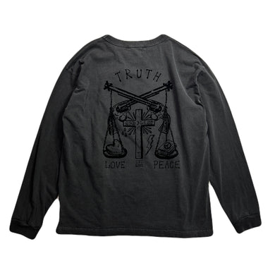 FROCKY PRINT L/S T-SHIRT / BLACK