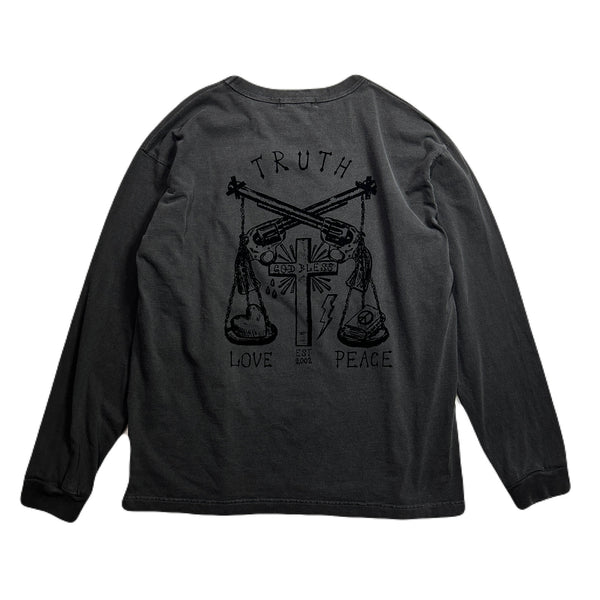 FROCKY PRINT L/S T-SHIRT / BLACK