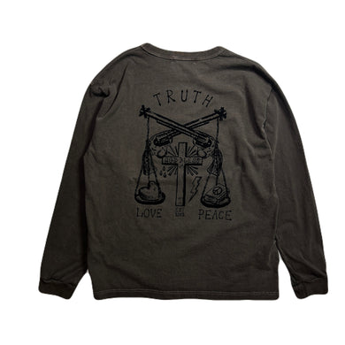 FROCKY PRINT L/S T-SHIRT / BROWN