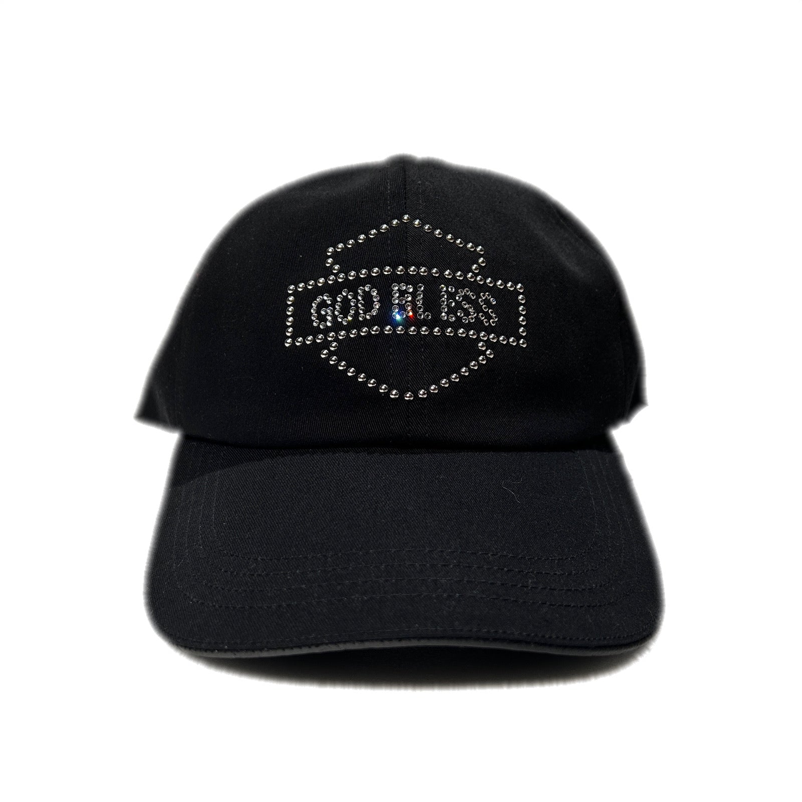 将图片加载到图库查看器，GOD BLESS CRYSTAL BB CAP / BLACK