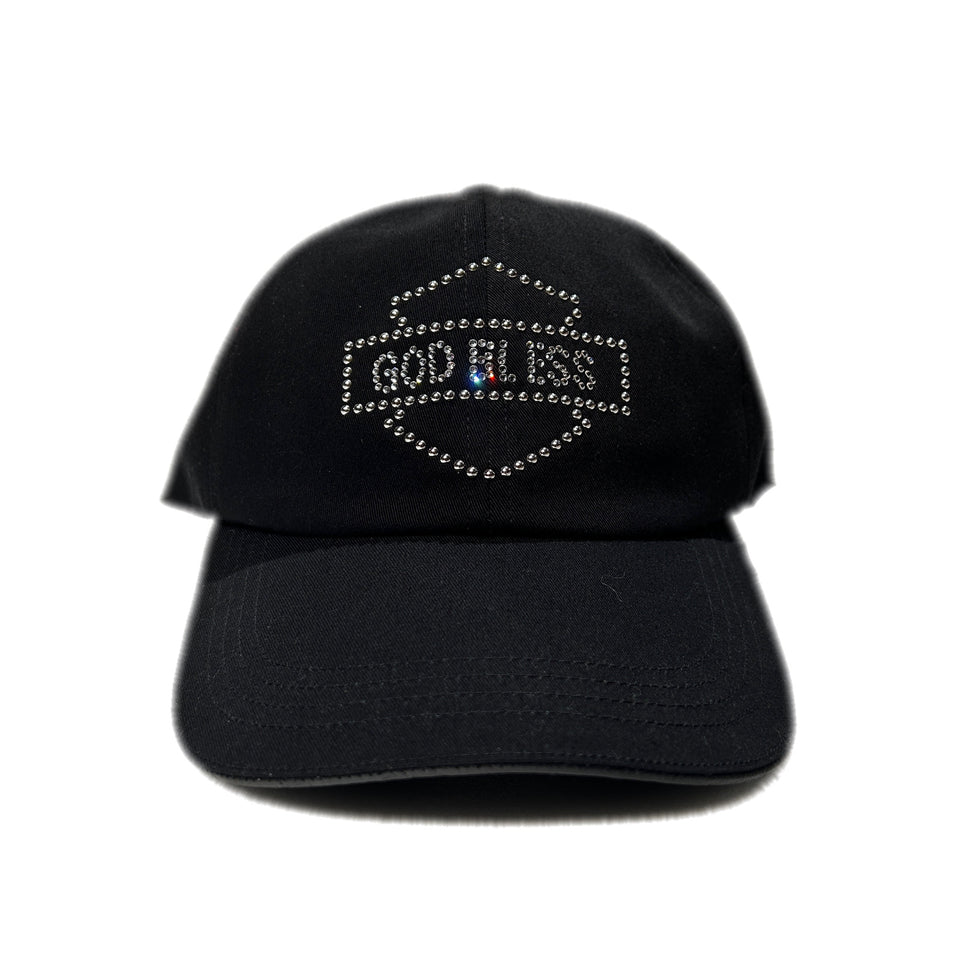 将图片加载到图库查看器，GOD BLESS CRYSTAL BB CAP / BLACK