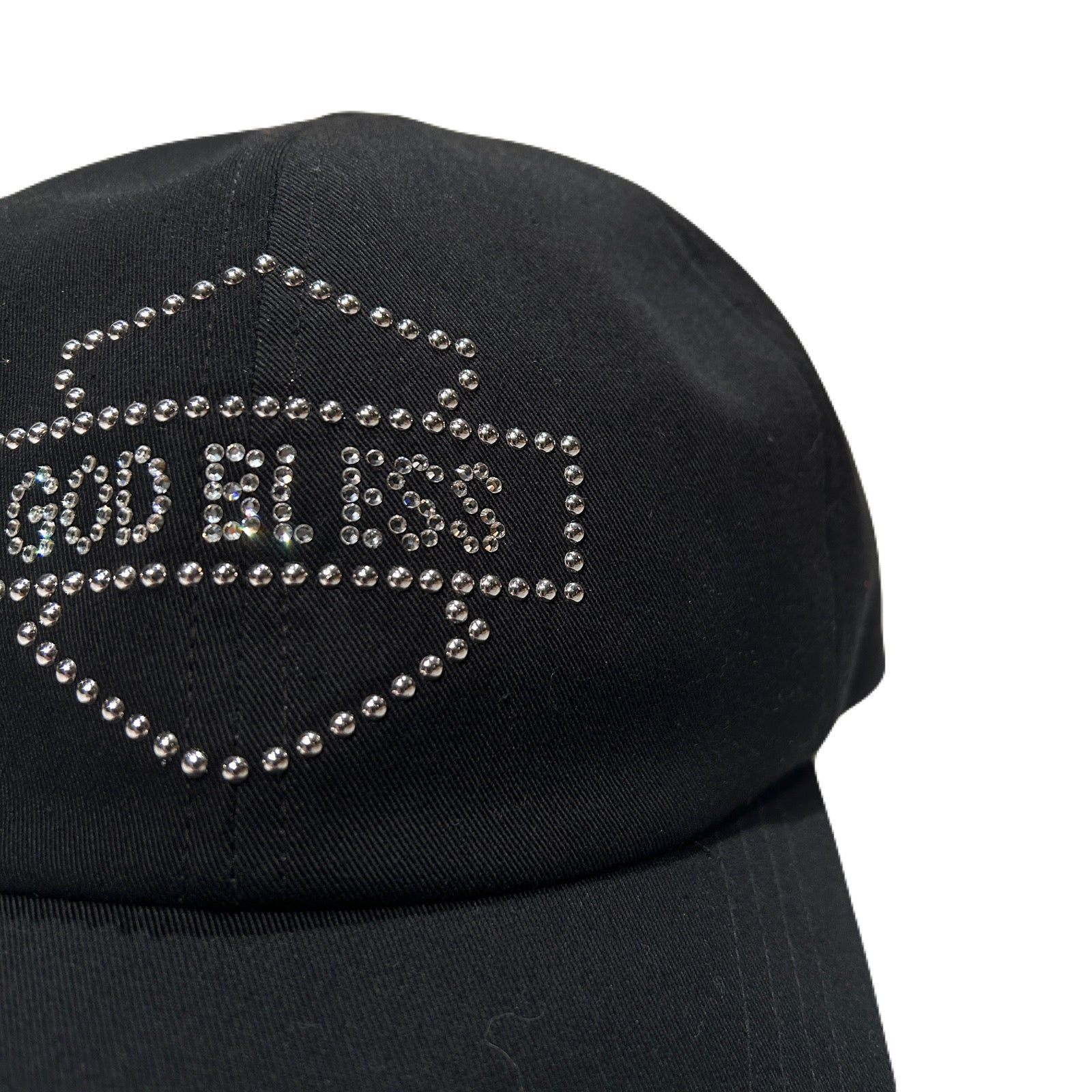 将图片加载到图库查看器，GOD BLESS CRYSTAL BB CAP / BLACK