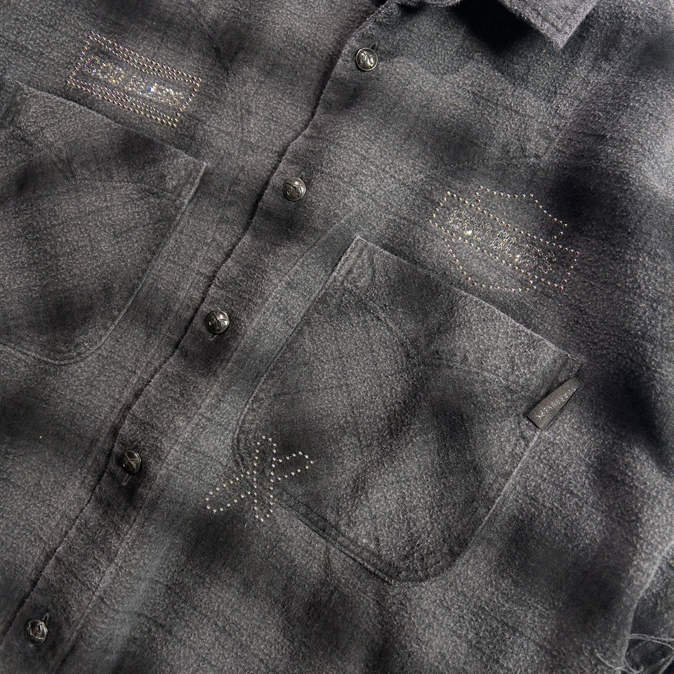 画像をギャラリービューアに読み込む, SHGGY CHECK SHIRT METAL / BLACK