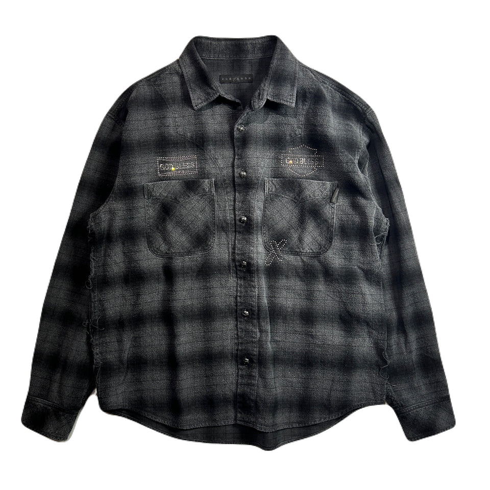 画像をギャラリービューアに読み込む, SHGGY CHECK SHIRT METAL / BLACK