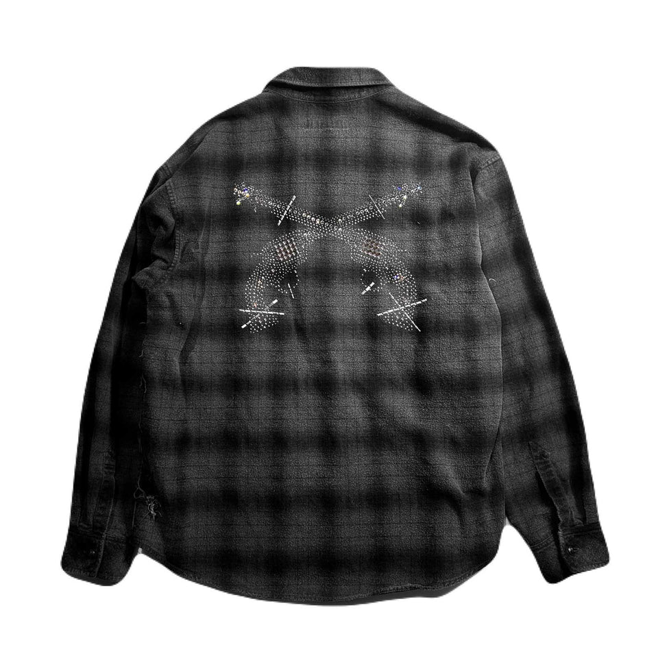 画像をギャラリービューアに読み込む, SHGGY CHECK SHIRT METAL / BLACK