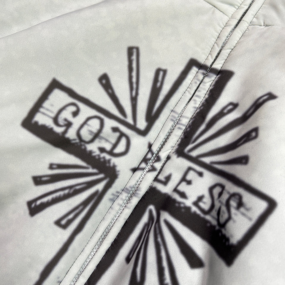 将图片加载到图库查看器，CROSS INKJET PRINT HOODIE / OFF WHITE