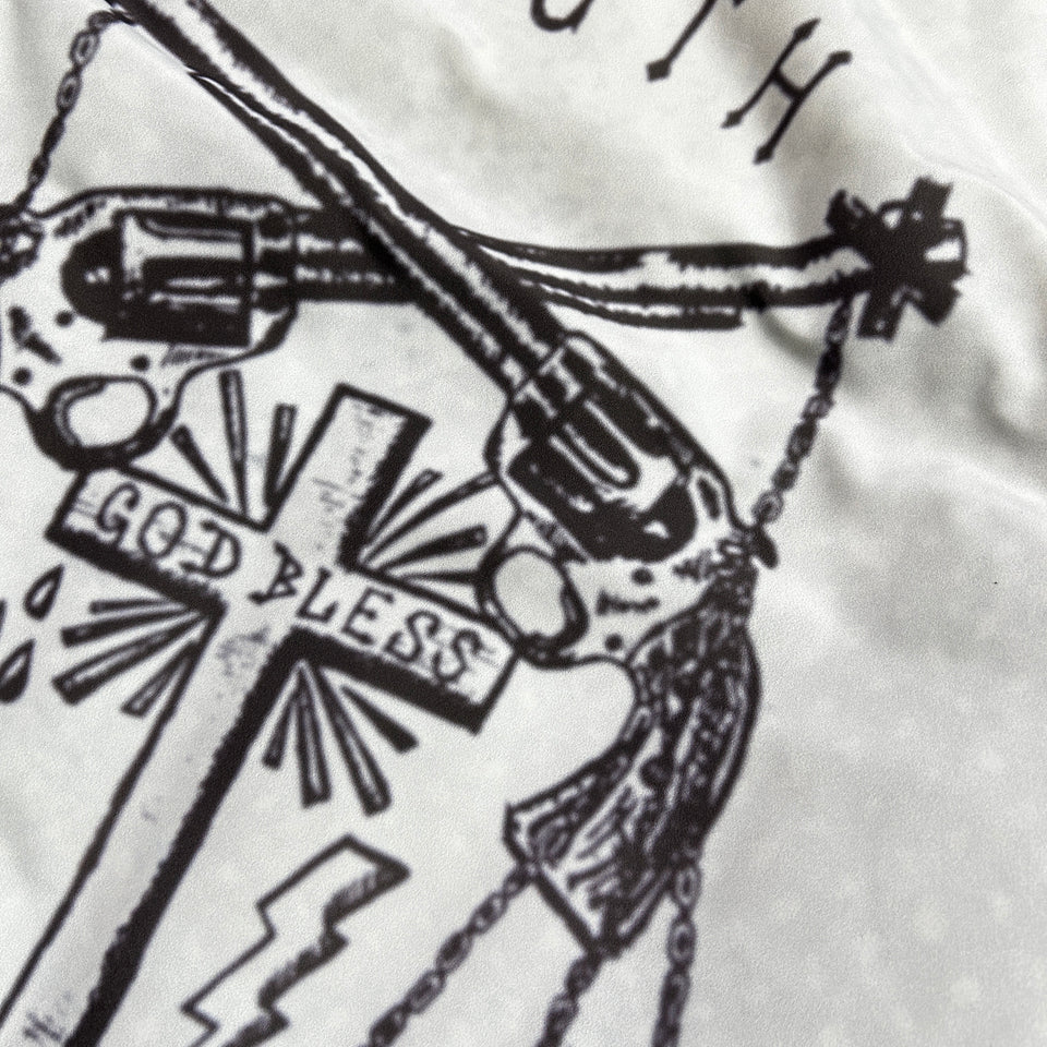 将图片加载到图库查看器，CROSS INKJET PRINT HOODIE / OFF WHITE