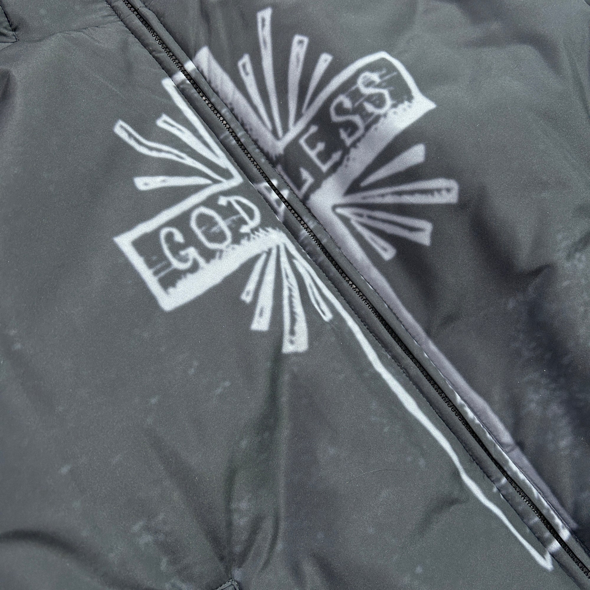 将图片加载到图库查看器，CROSS INKJET PRINT HOODIE / GRAY