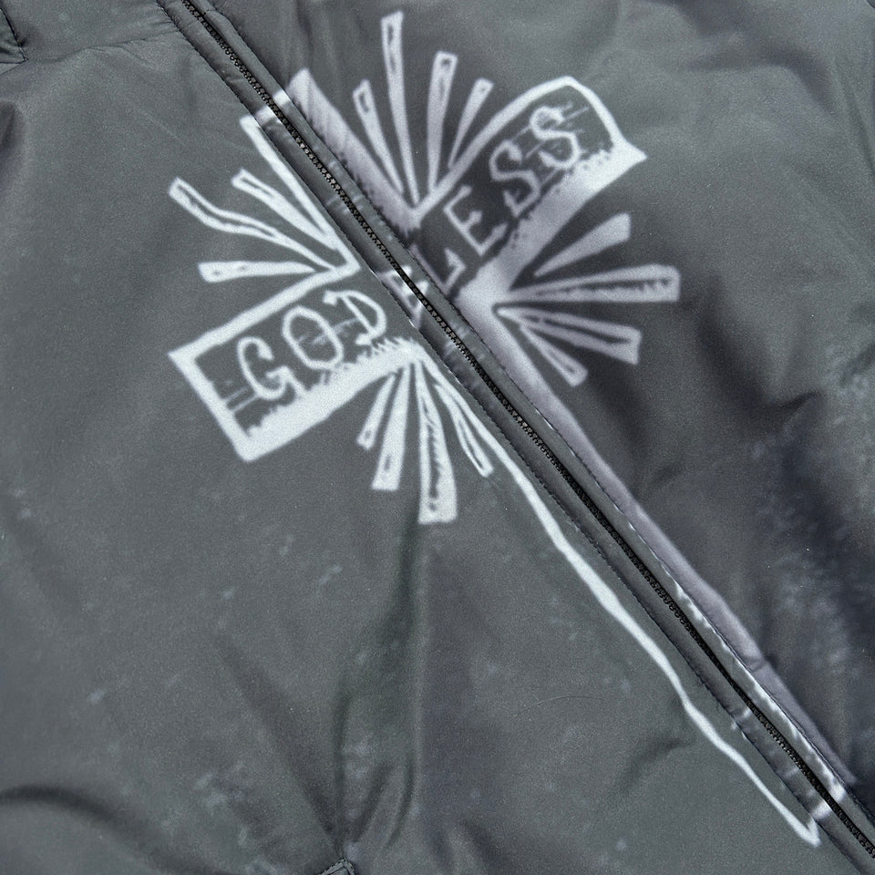 将图片加载到图库查看器，CROSS INKJET PRINT HOODIE / GRAY