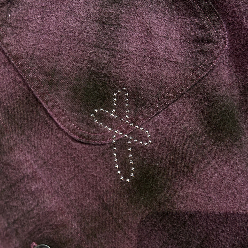 画像をギャラリービューアに読み込む, SHGGY CHECK SHIRT CRYSTAL / BURGUNDY