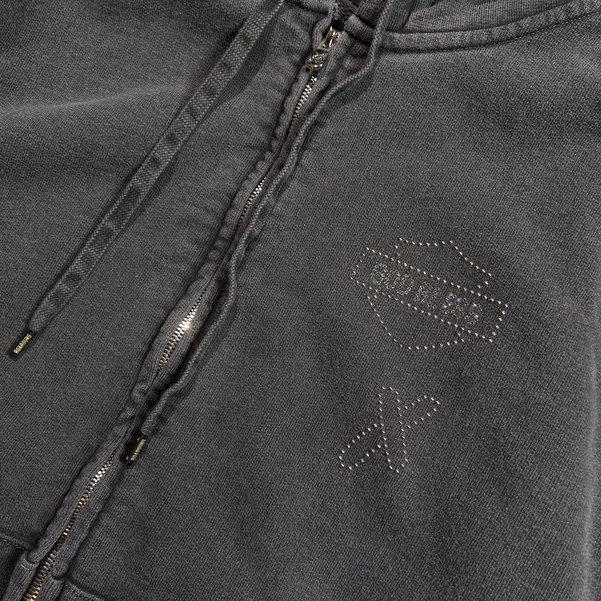 画像をギャラリービューアに読み込む, CROSSSGUN CHAIN EMBROIDERY HOODIE / BLACK
