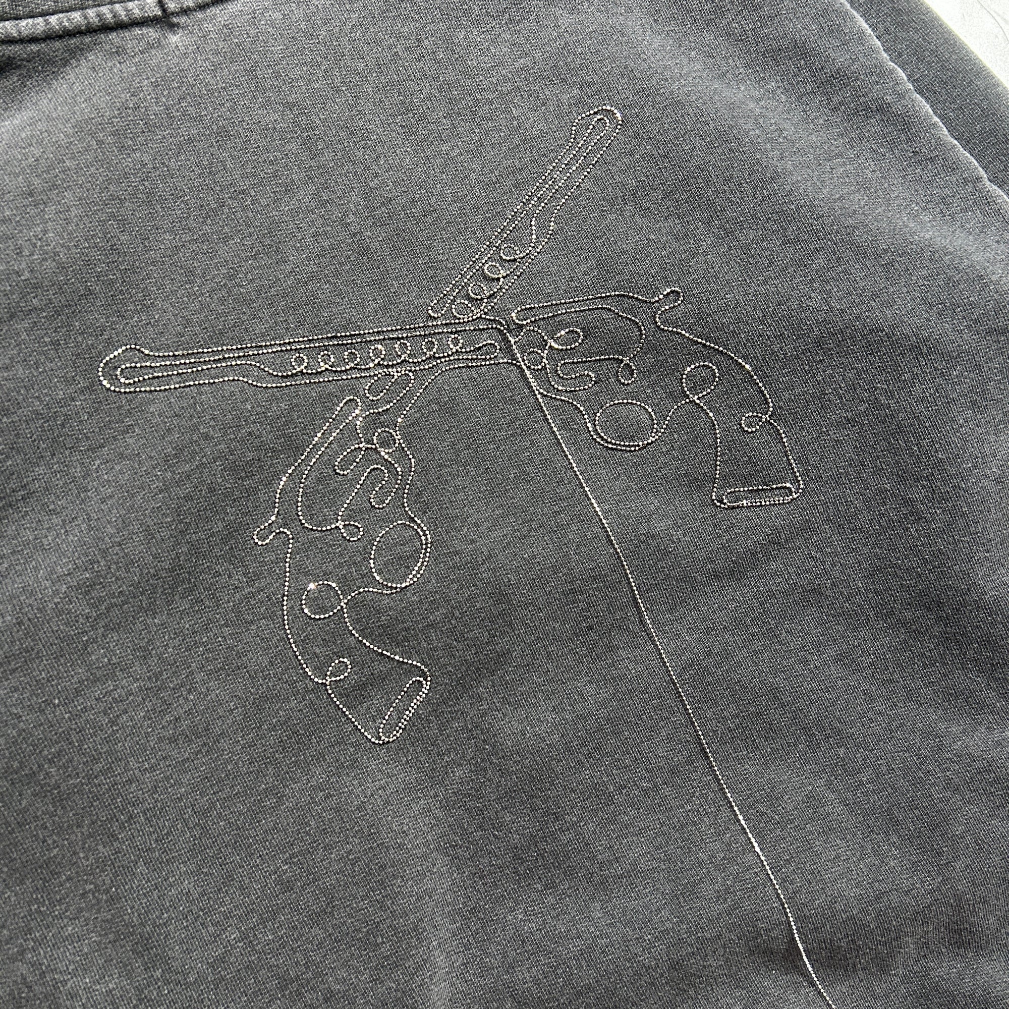 画像をギャラリービューアに読み込む, CROSSSGUN CHAIN EMBROIDERY HOODIE / BLACK