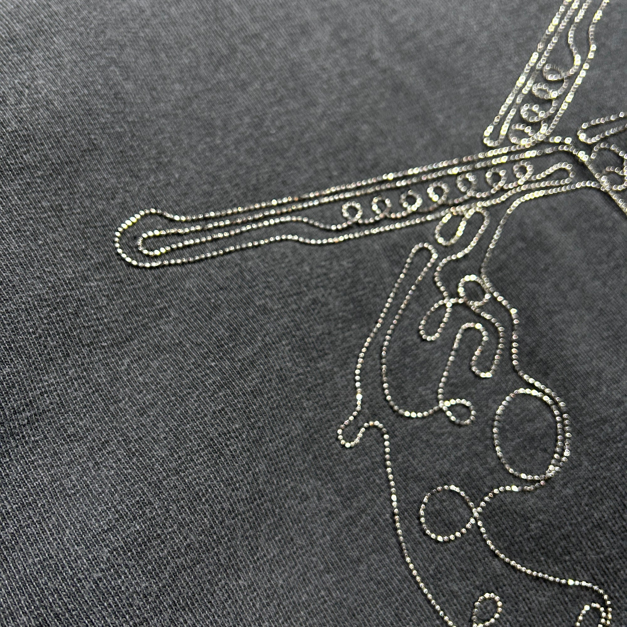 画像をギャラリービューアに読み込む, CROSSSGUN CHAIN EMBROIDERY HOODIE / BLACK