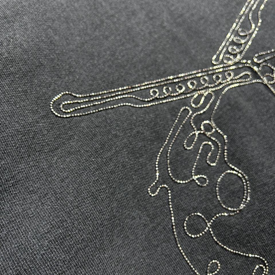 画像をギャラリービューアに読み込む, CROSSSGUN CHAIN EMBROIDERY HOODIE / BLACK