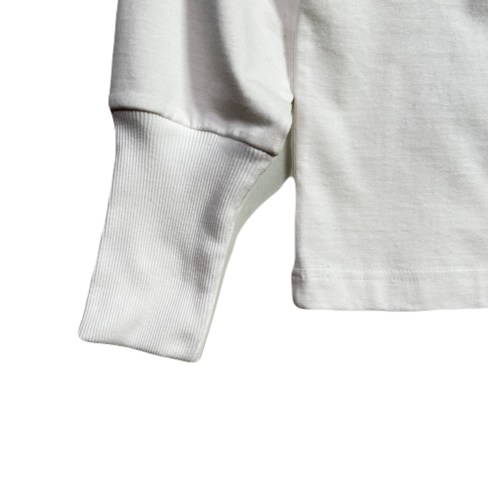 将图片加载到图库查看器，WOMENS ORGANDY FLOWER L/S T-SHIRT / WHITE