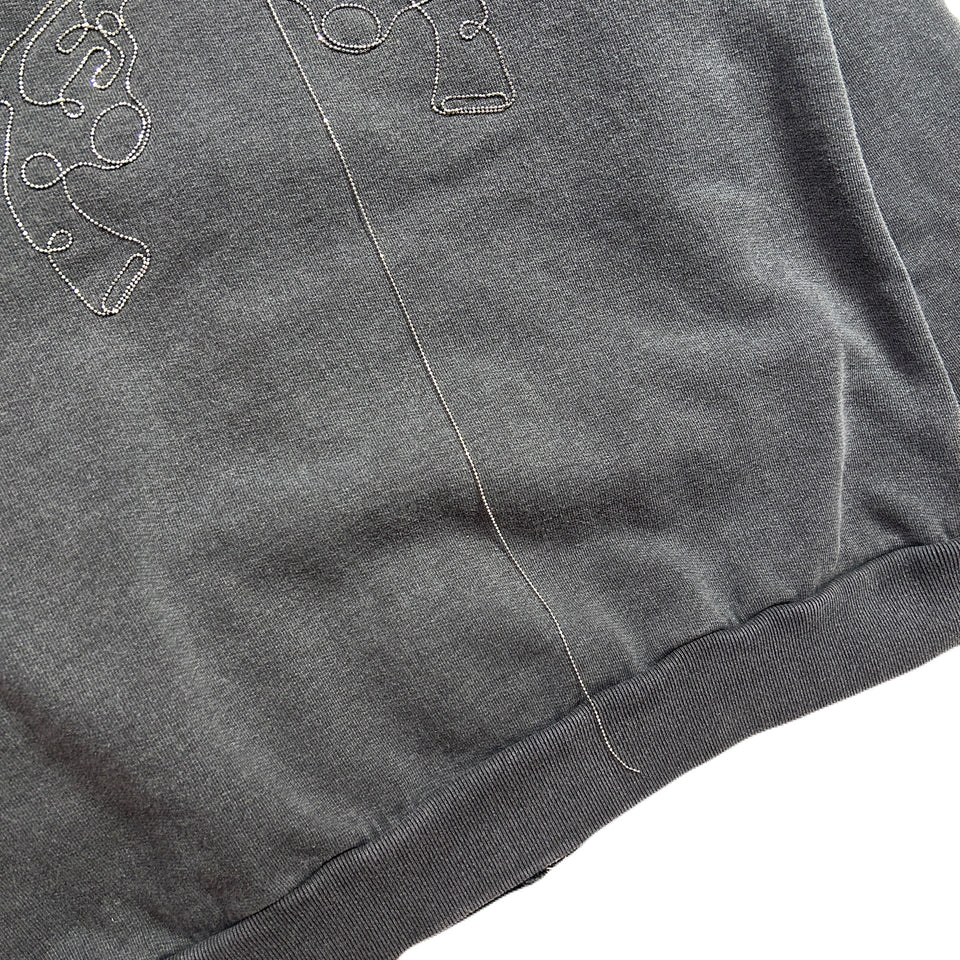 画像をギャラリービューアに読み込む, CROSSSGUN CHAIN EMBROIDERY HOODIE / BLACK