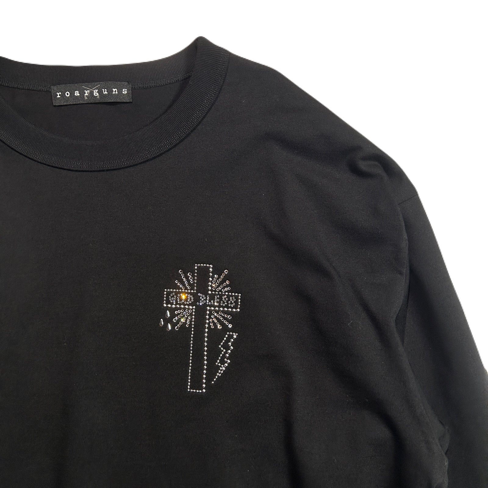 将图片加载到图库查看器，CROSS CRYSTAL L/S T-SHIRT / BLACK