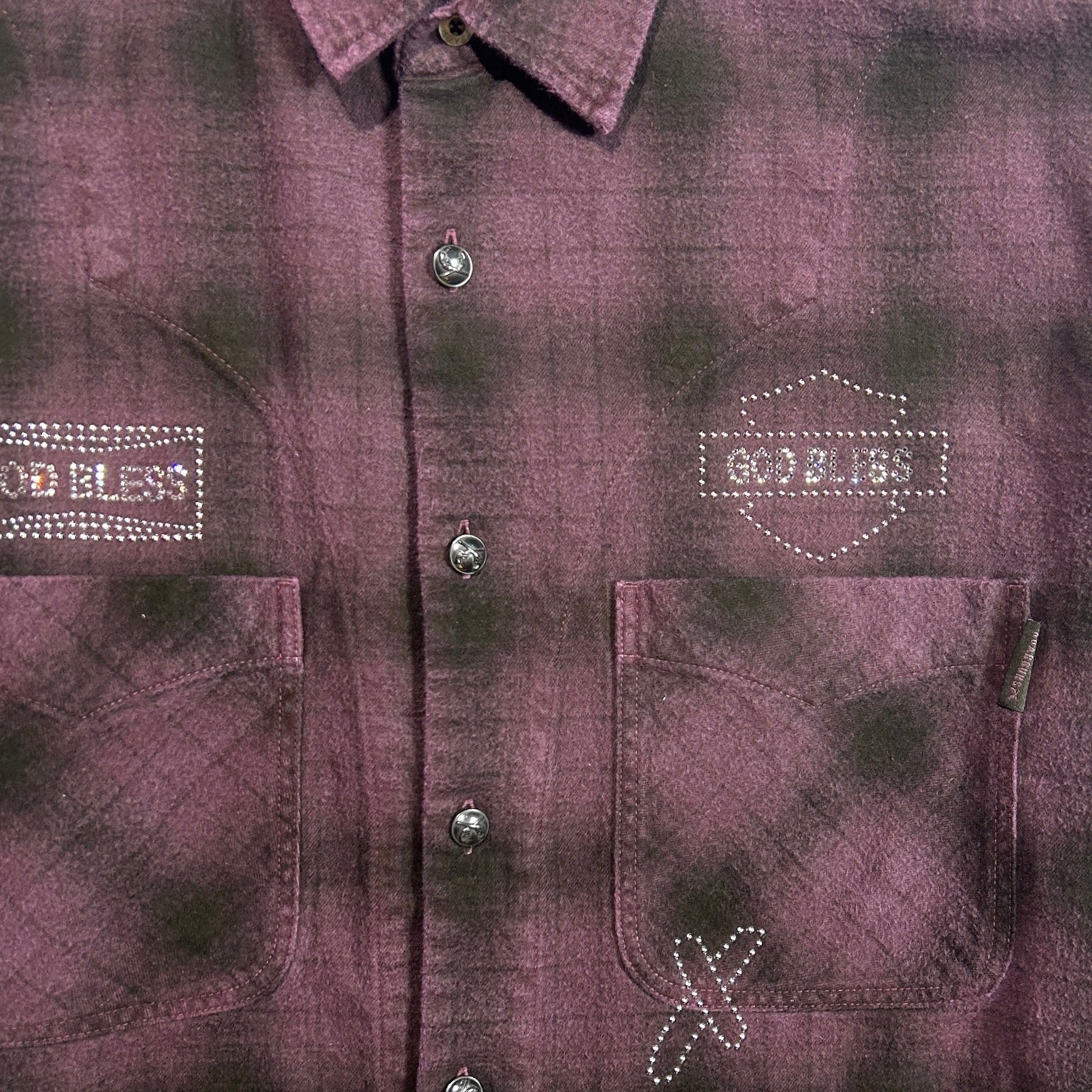 画像をギャラリービューアに読み込む, SHGGY CHECK SHIRT CRYSTAL / BURGUNDY
