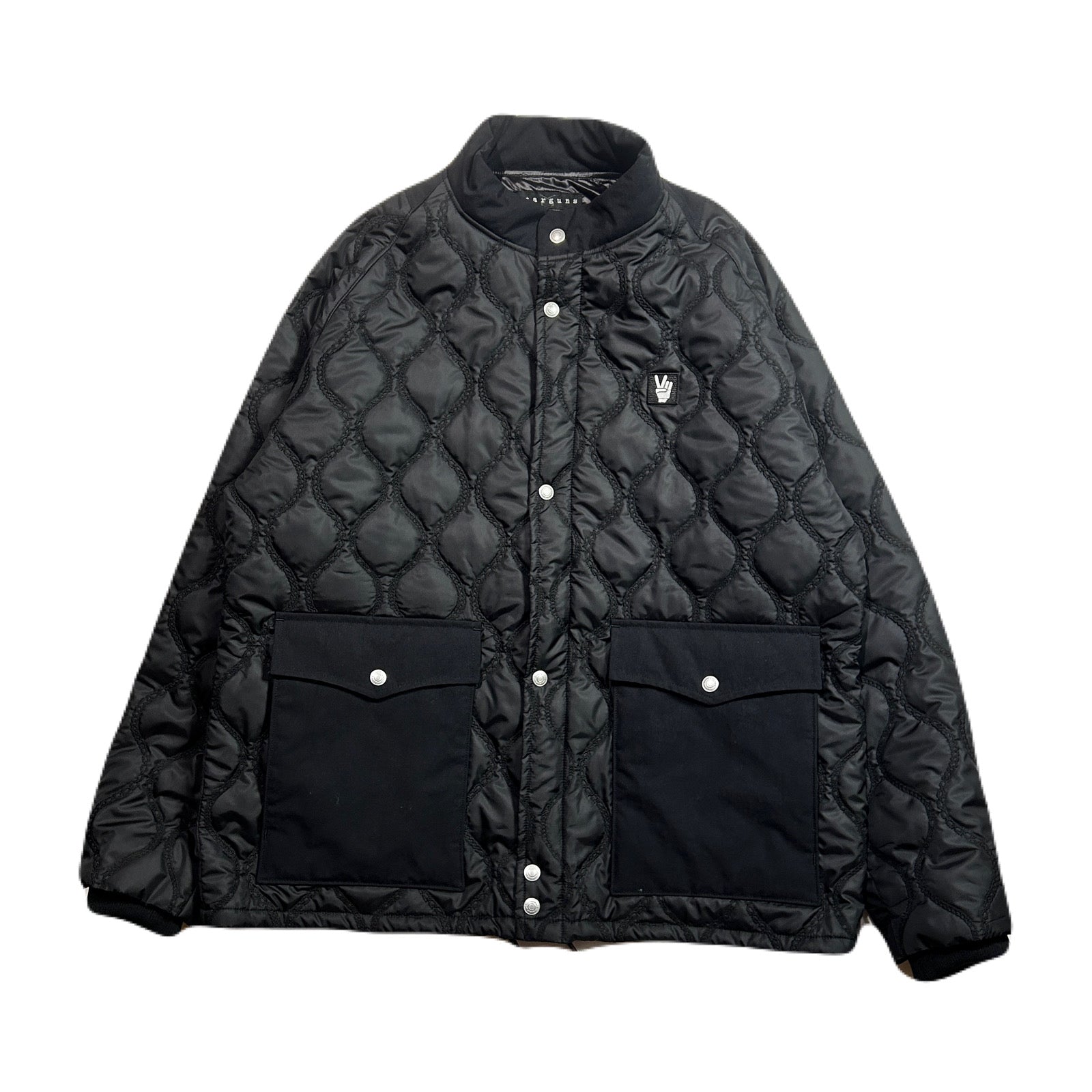 将图片加载到图库查看器，CHAIN QUILT JACKET / BLACK