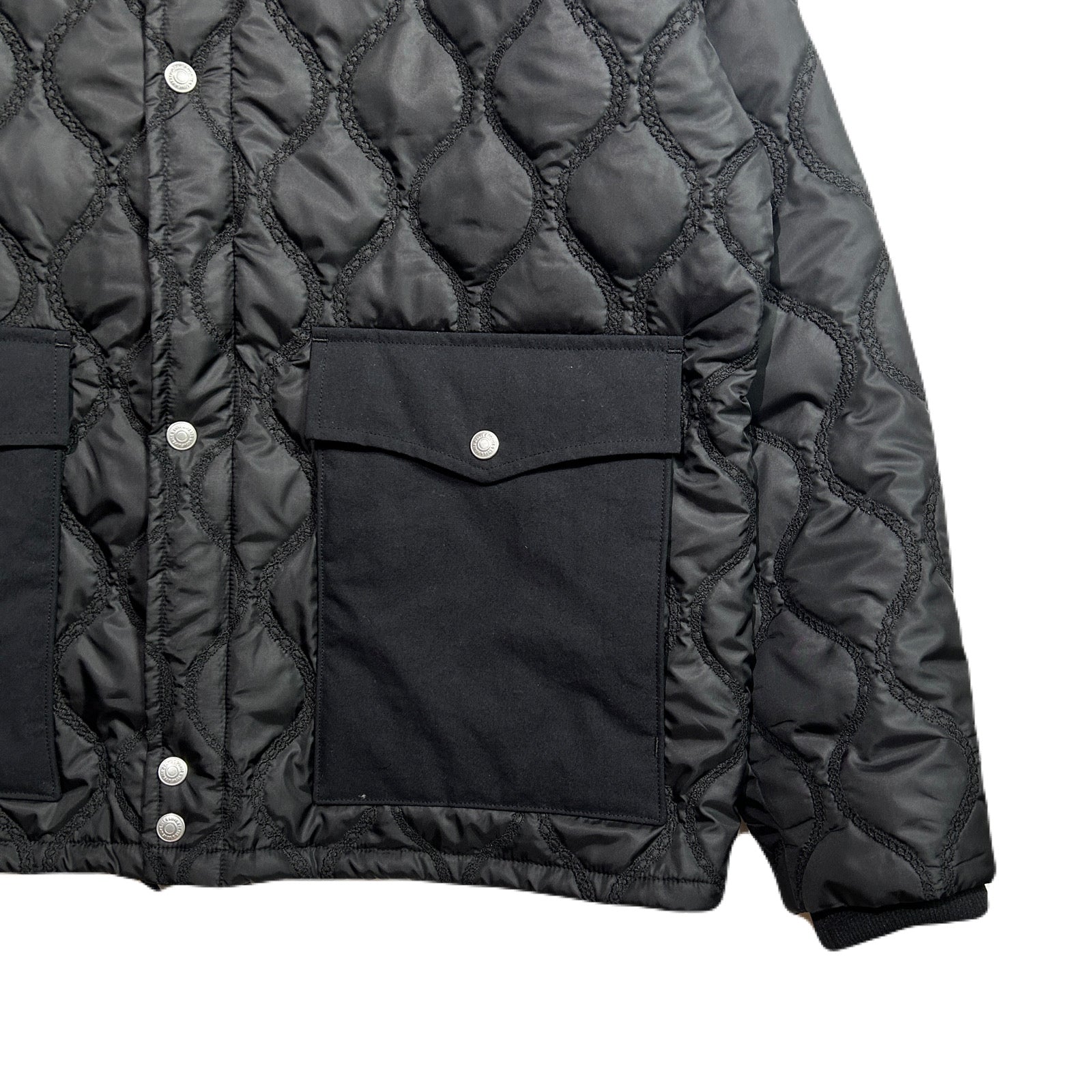 将图片加载到图库查看器，CHAIN QUILT JACKET / BLACK